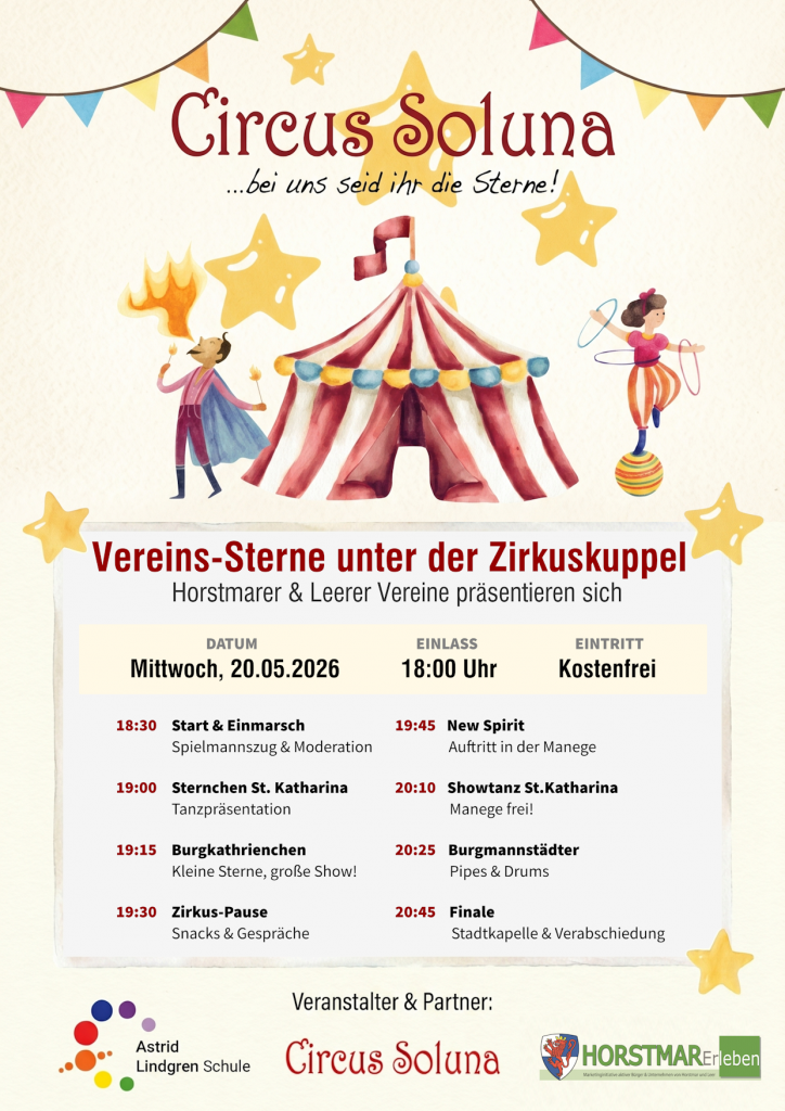 Vereins-Sterne unter der Zirkuskuppel